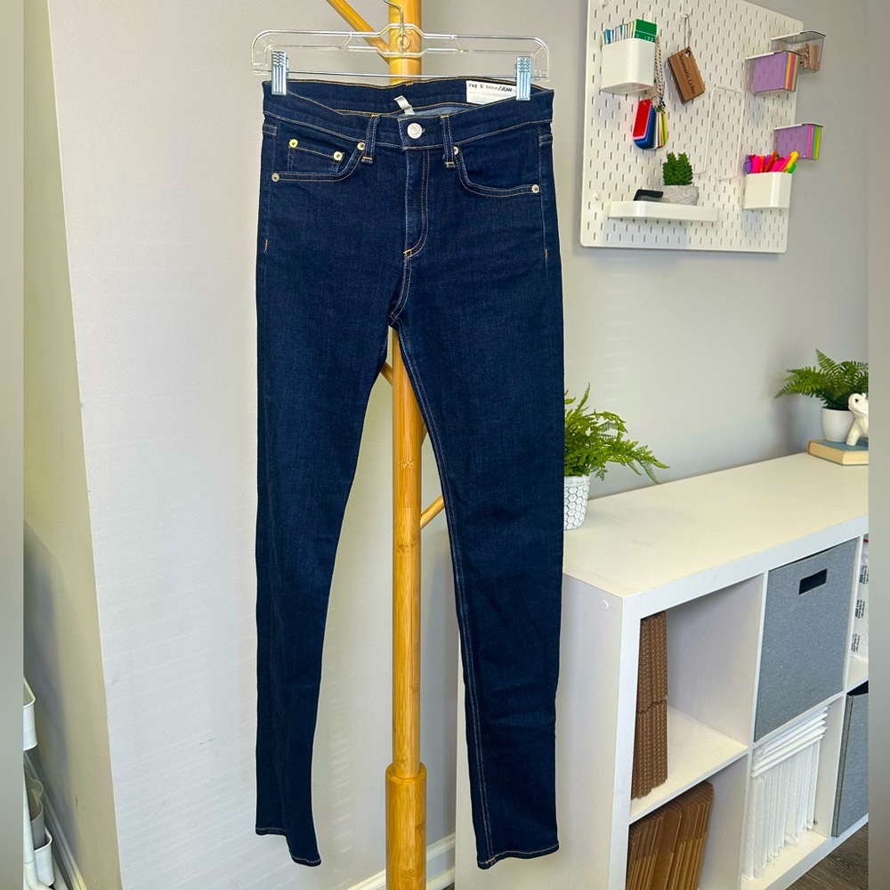 Rag & Bone Jeans Women's 27 Blue Denim High Rise Skinny Heritage W1513k520